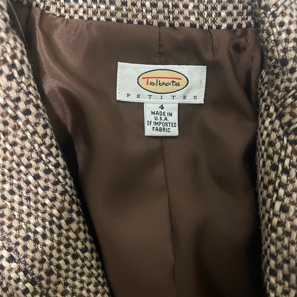 Talbots Petites Brown Woven Blazer - Picture 5 of 5